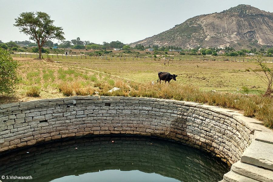Open water well construction